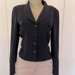 Chanel black blazer with two front pockets size 38